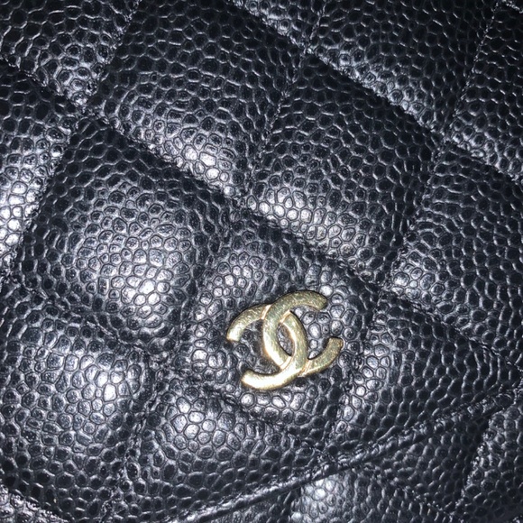CHANEL Caviar Quilted Wallet On Chain WOC Black - Picture 7 of 13